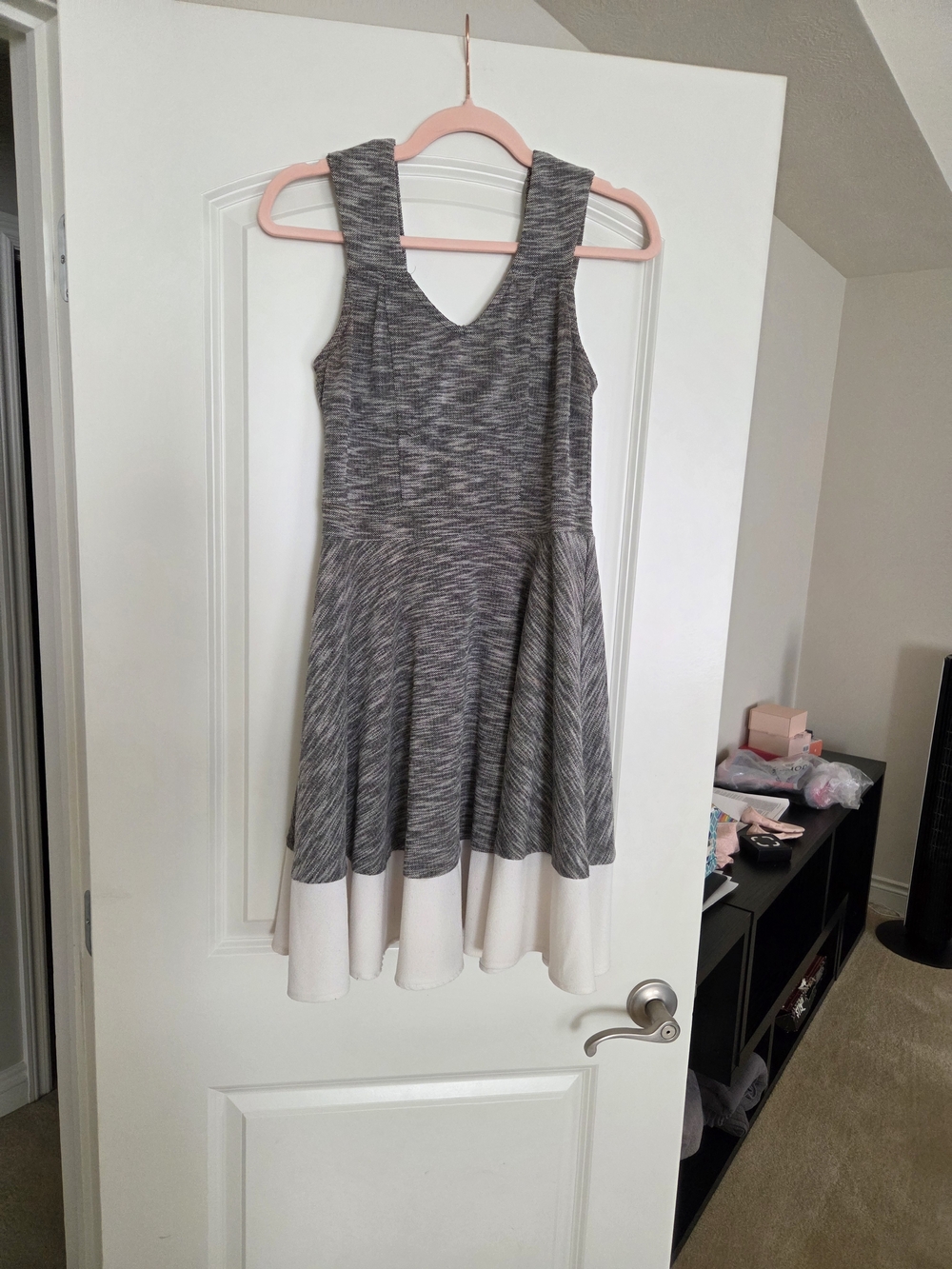 Brixon Ivy Gray and White Tweed Dress